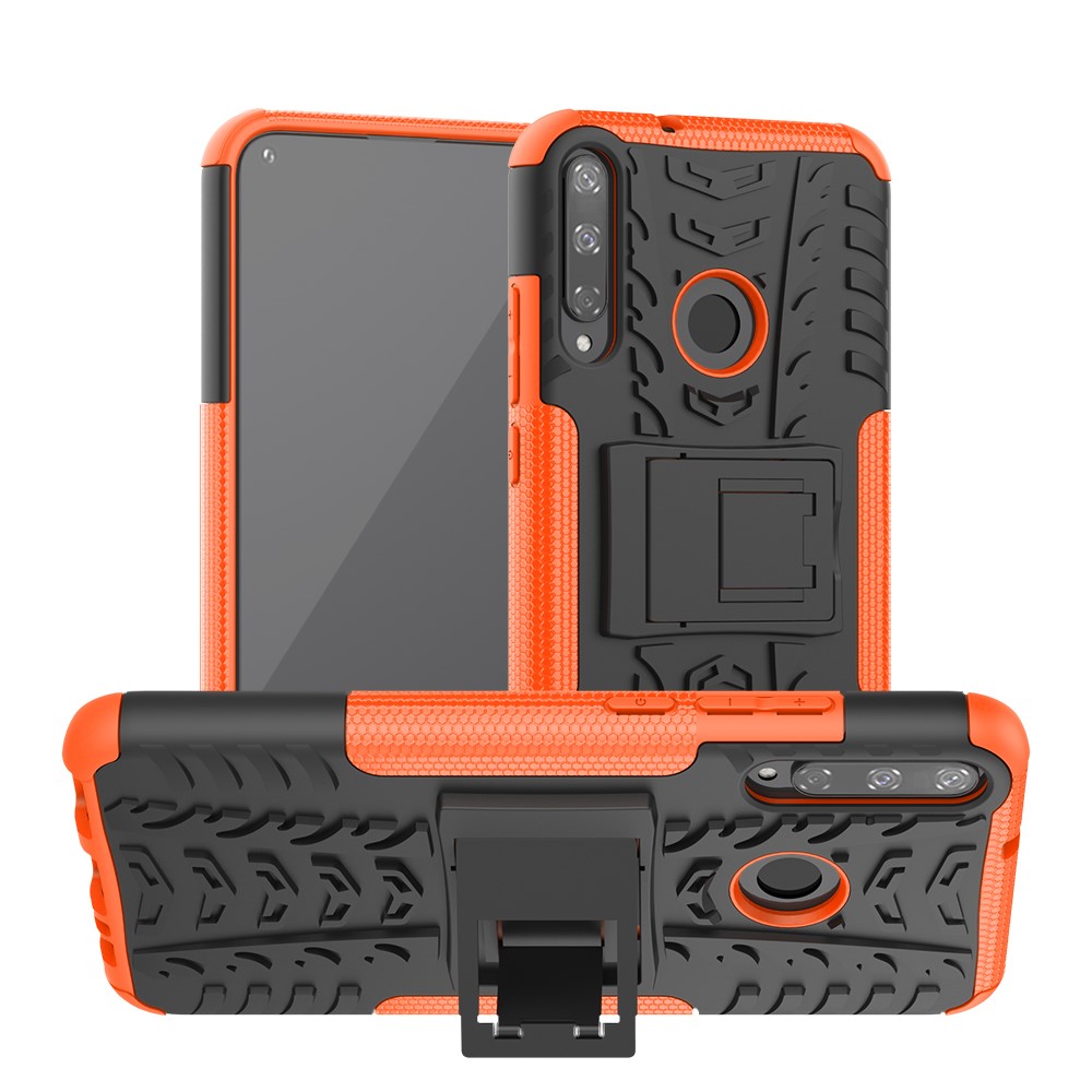  Huawei P40 Lite E - Ultimata Stöttåliga Skalet med Stöd - Orange