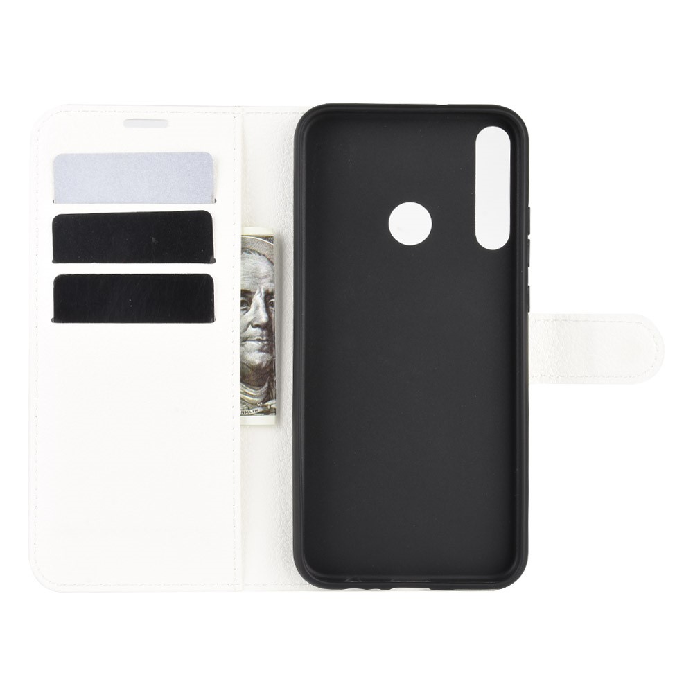  Huawei P40 Lite E - Litchi Plånboksfodral - Vit