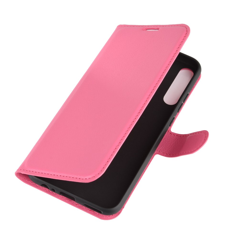  Huawei P40 Lite E - Litchi Plånboksfodral - Rosa