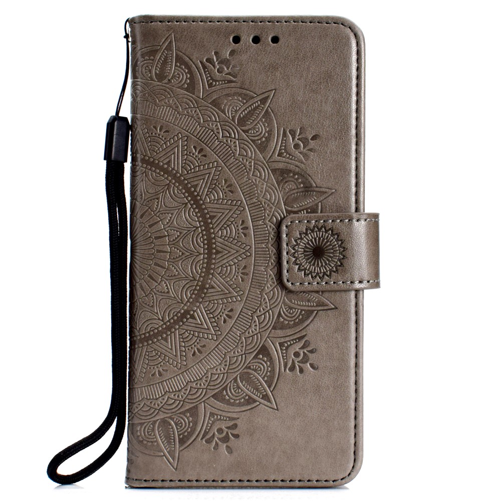  Huawei P40 Lite E - Mandala Plånboksfodral - Grå