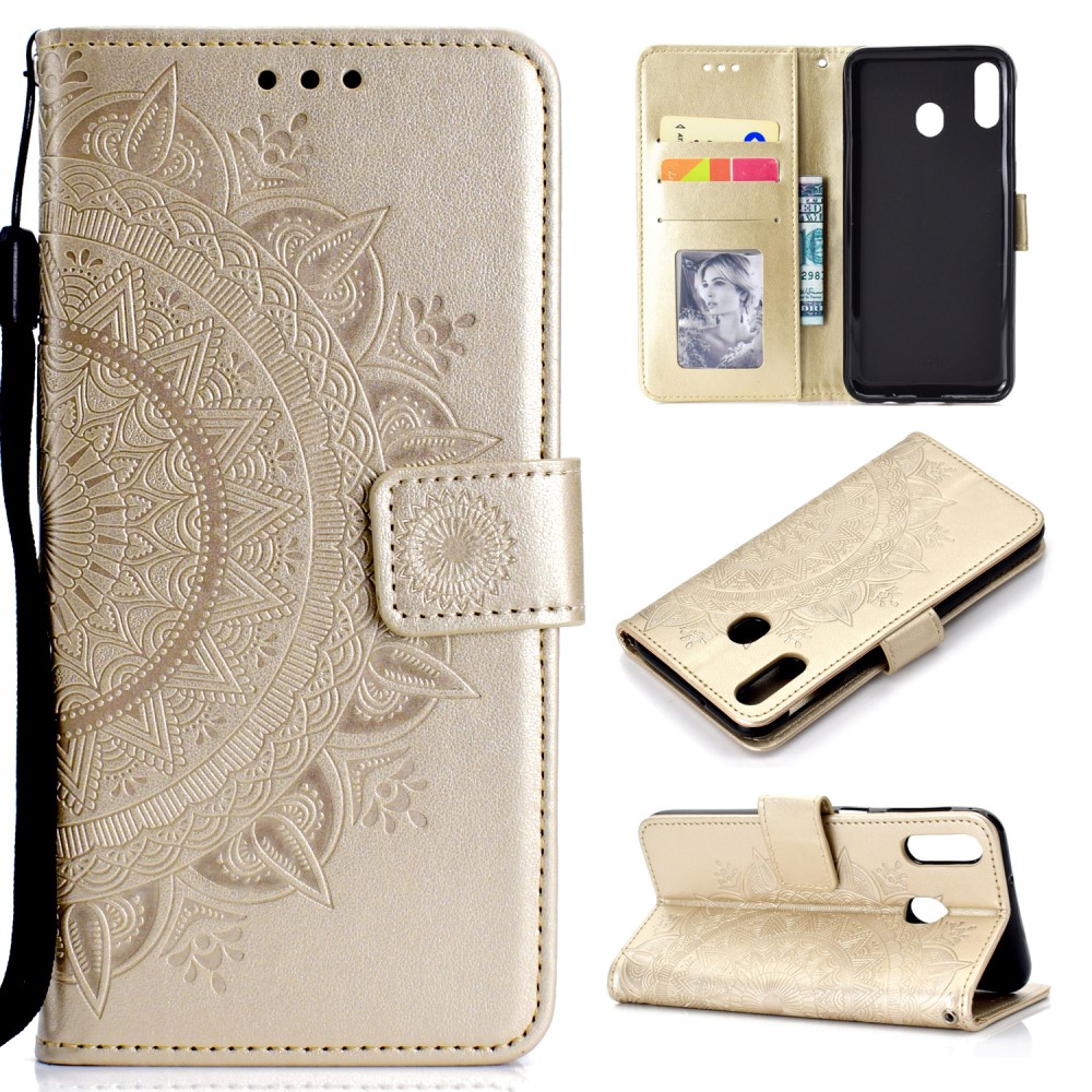  Huawei P40 Lite E - Mandala Plånboksfodral - Guld
