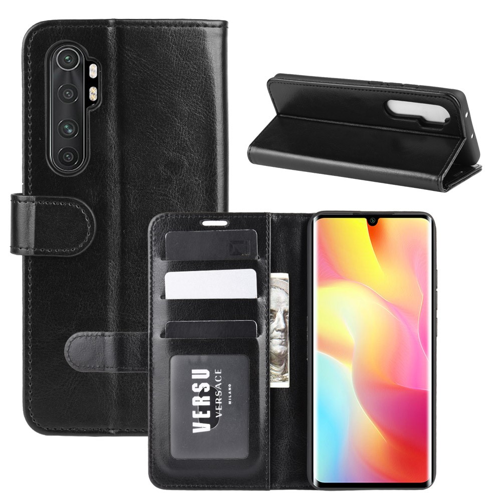  Xiaomi Mi Note 10 Lite - Crazy Horse Plånboksfodral - Svart