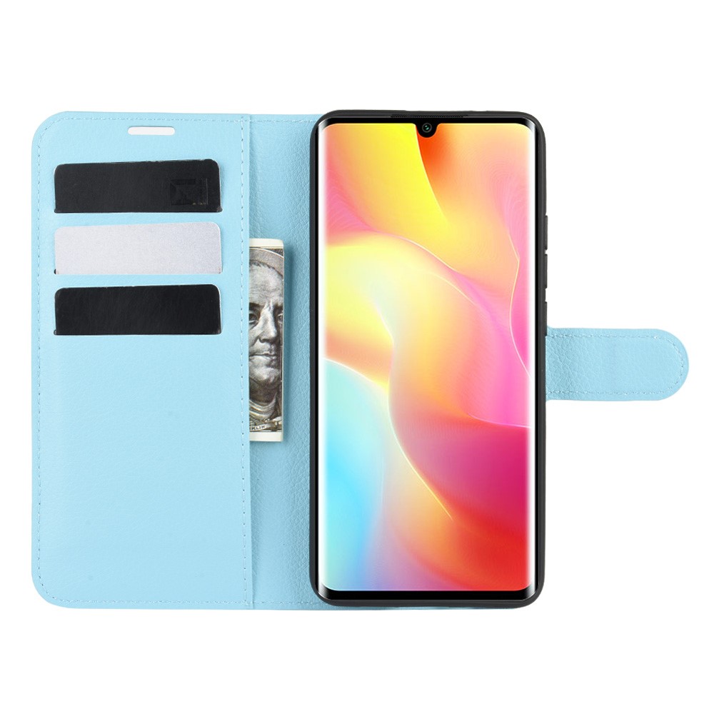  Xiaomi Mi Note 10 Lite - Litchi Plånboksfodral - Ljus Blå