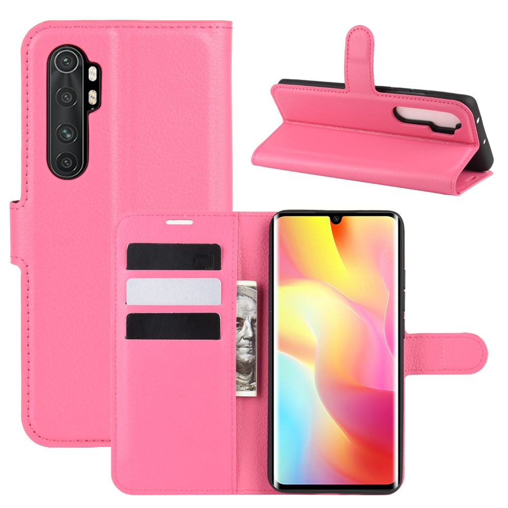  Xiaomi Mi Note 10 Lite - Litchi Plånboksfodral - Rosa