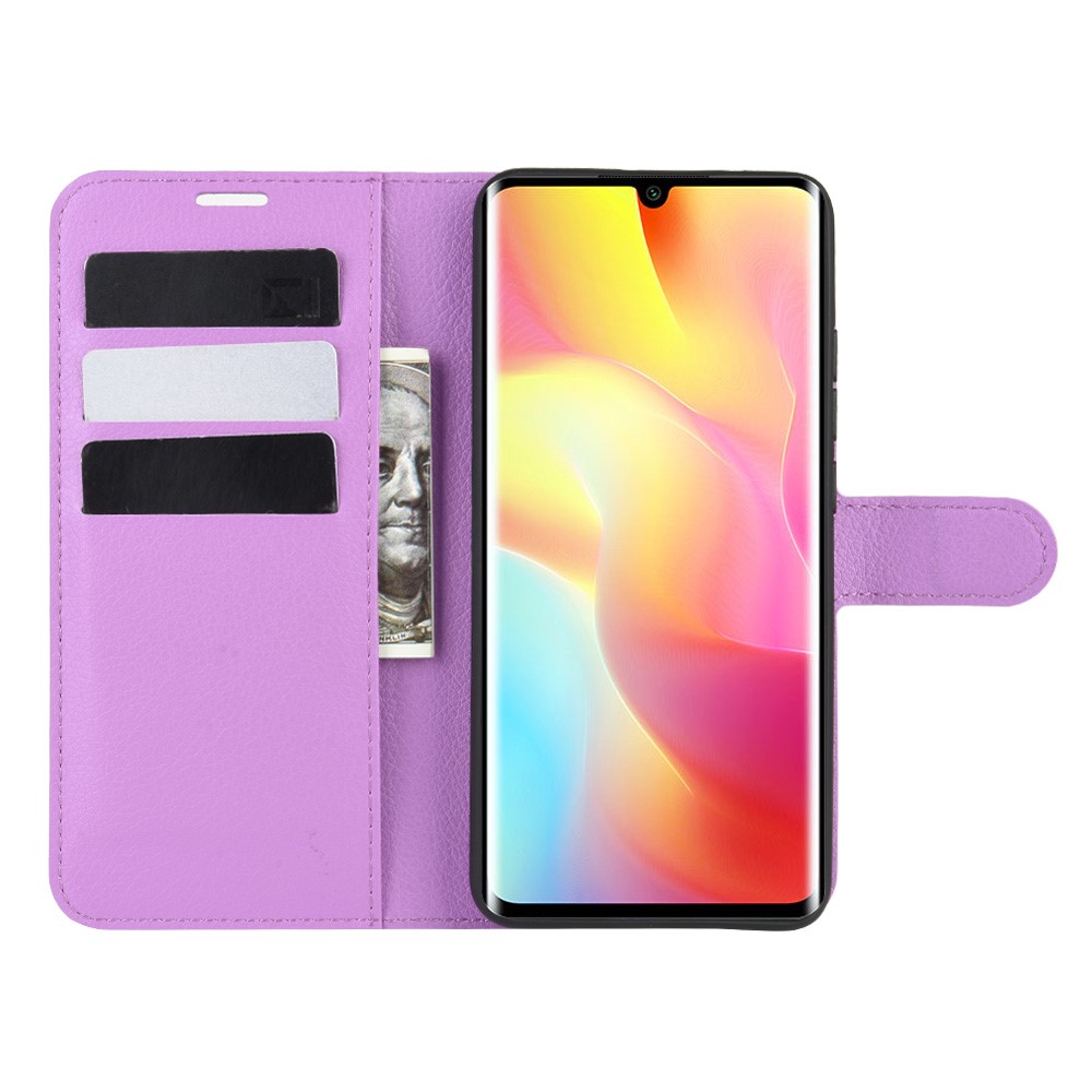  Xiaomi Mi Note 10 Lite - Litchi Plånboksfodral - Lila