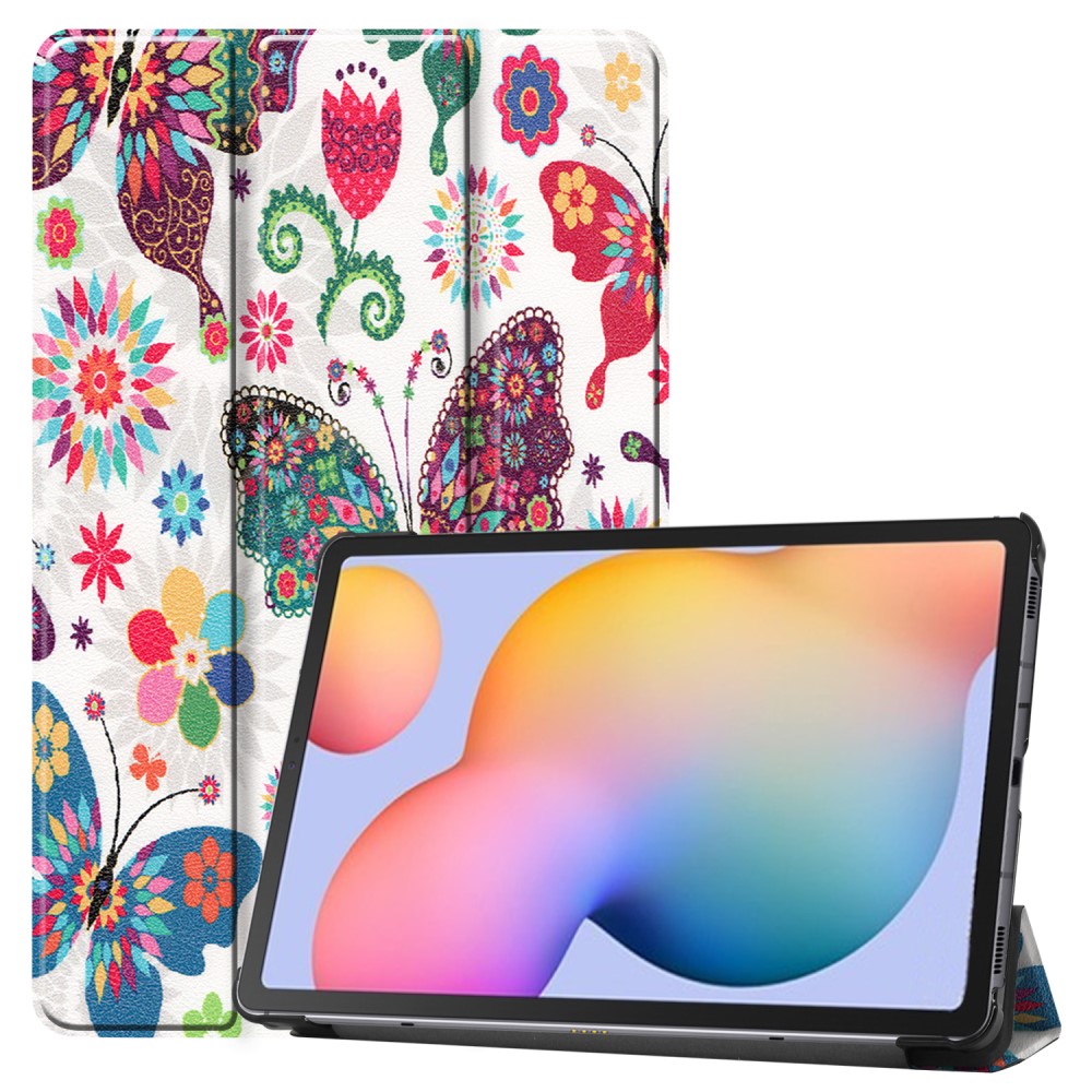  Samsung Galaxy Tab S6 Lite - Tri-Fold Fodral - Fjärilar