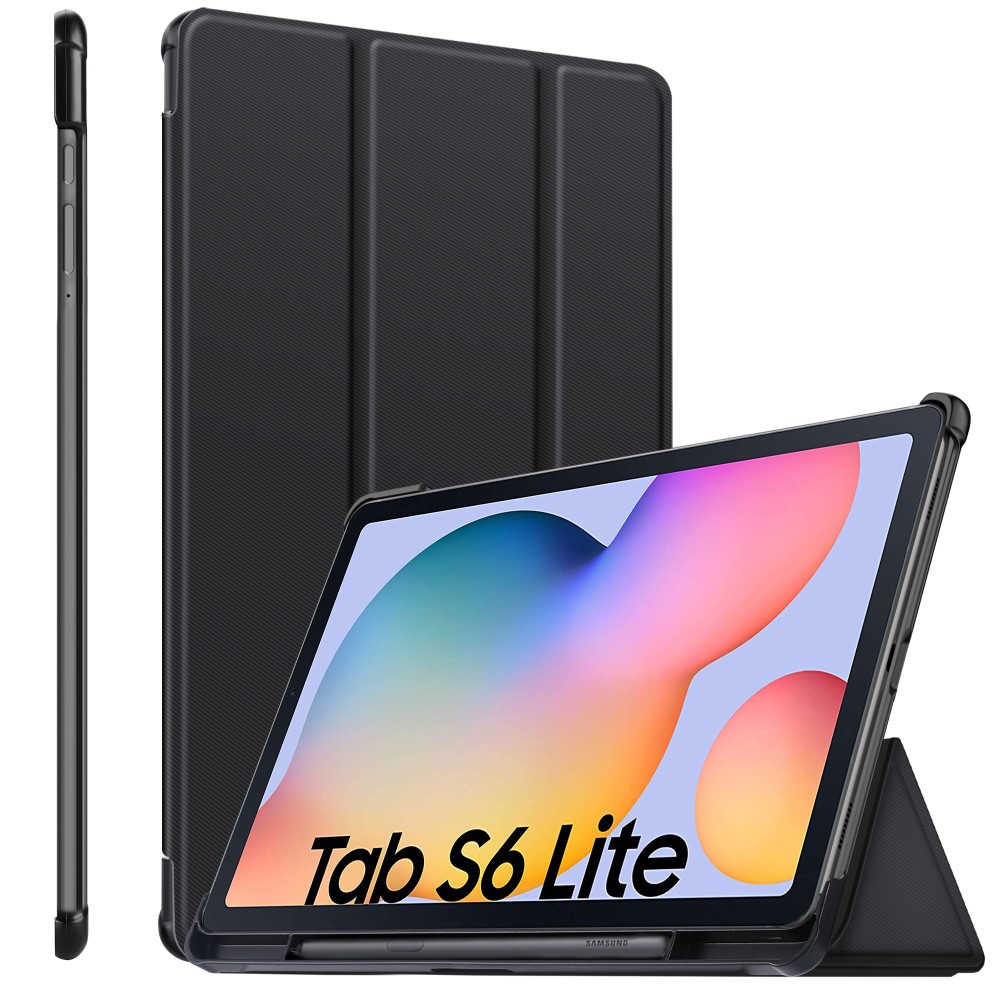 Samsung Galaxy Tab S6 Lite Fodral Bumper Tri-Fold Svart