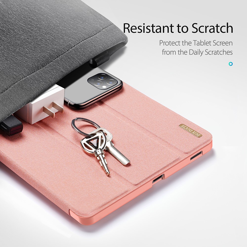 DUX DUCIS Samsung Galaxy Tab S6 Lite - DUX DUCIS Domo Tri-Fold Fodral - Roséguld