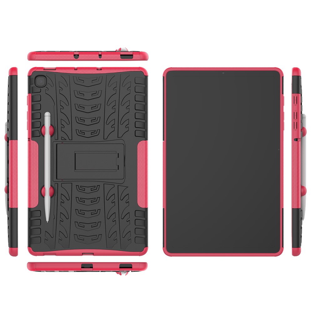  Samsung Galaxy Tab S6 Lite Skal Rugged Kickstand Armor Rosa
