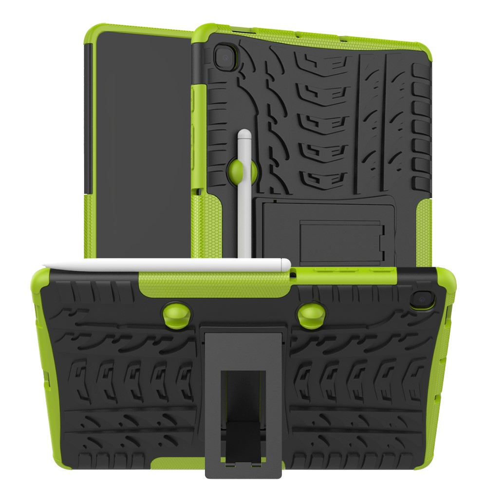  Samsung Galaxy Tab S6 Lite Skal Rugged Kickstand Armor Grön