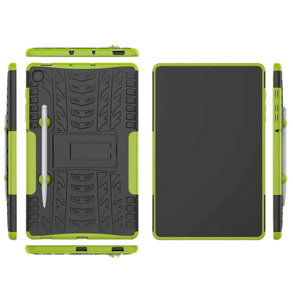 Samsung Galaxy Tab S6 Lite Skal Rugged Kickstand Armor Grön