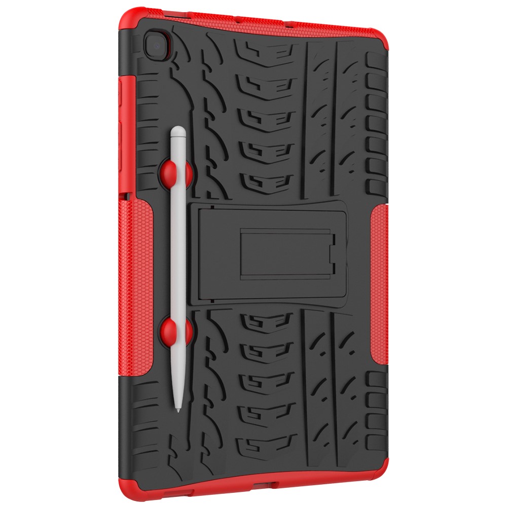  Samsung Galaxy Tab S6 Lite Skal Rugged Kickstand Armor Röd