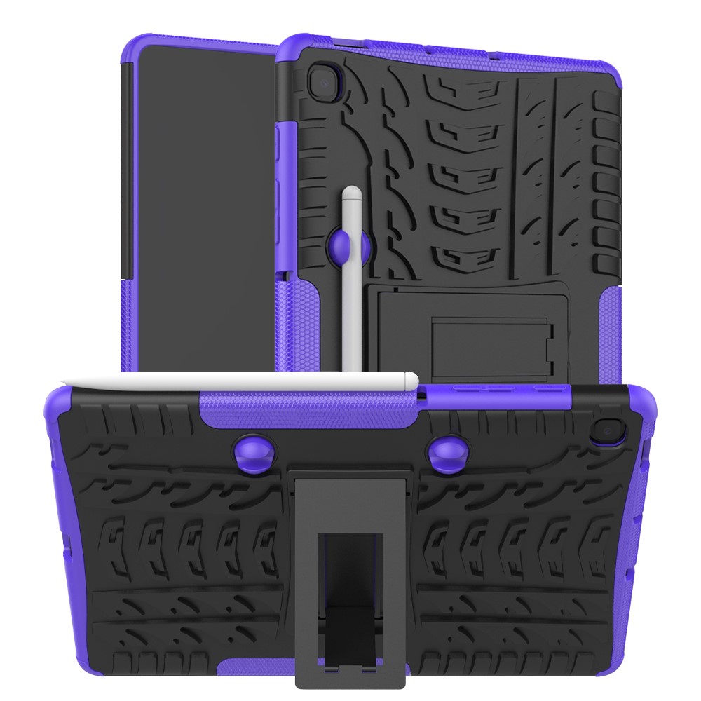  Samsung Galaxy Tab S6 Lite Skal Rugged Kickstand Armor Lila