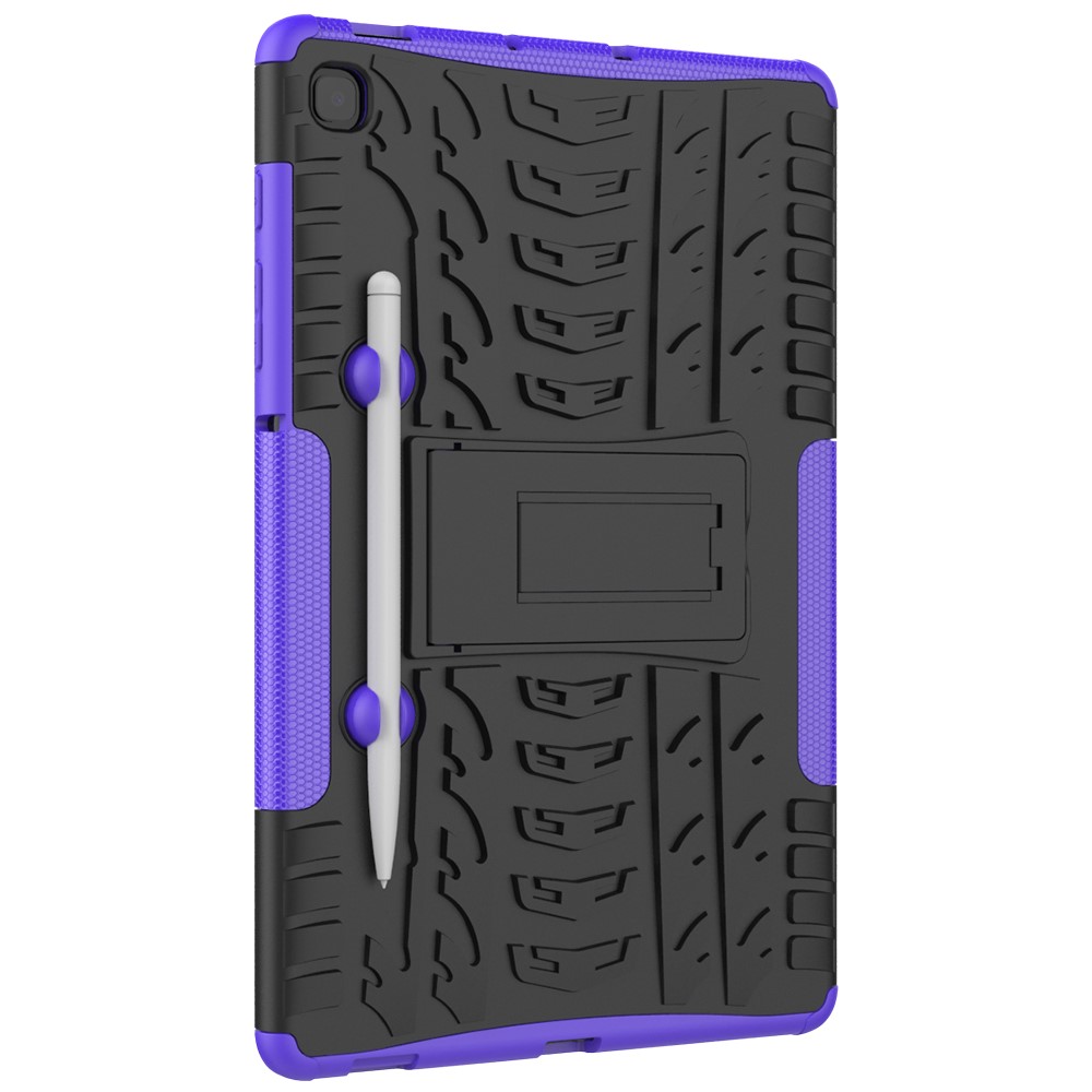  Samsung Galaxy Tab S6 Lite Skal Rugged Kickstand Armor Lila