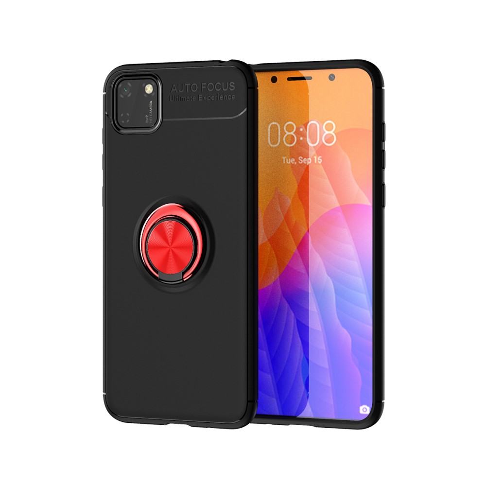  Huawei Y5p - Ring Skal - Svart/Röd