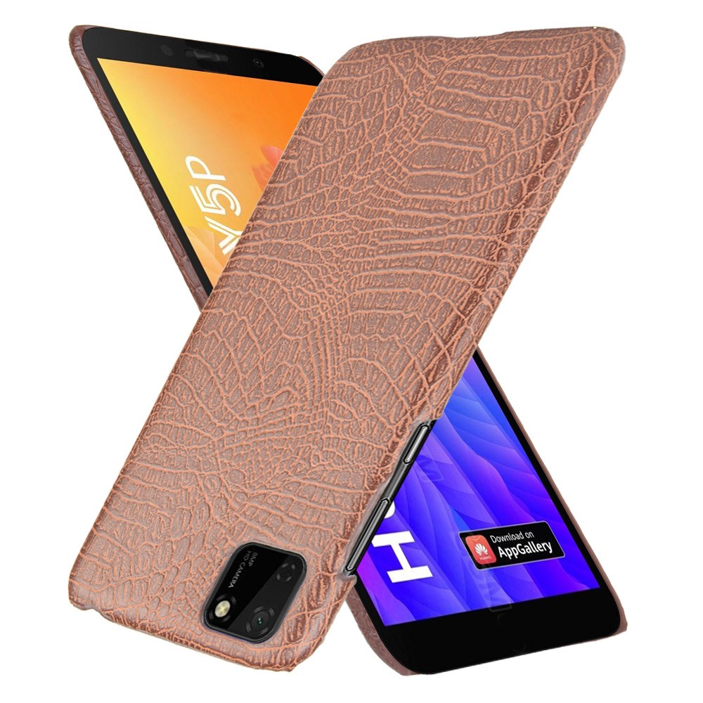  Huawei Y5p - Krokodil Mönster Skal - Brun
