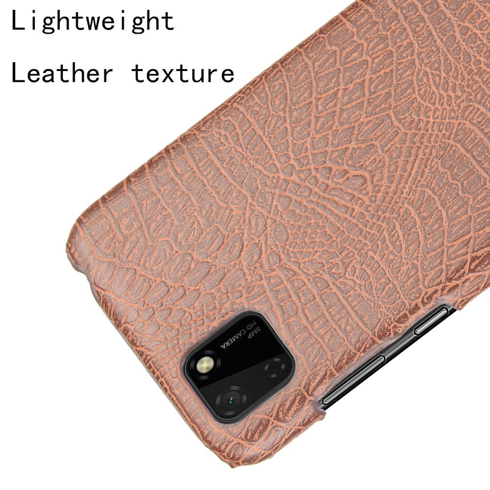  Huawei Y5p - Krokodil Mönster Skal - Brun