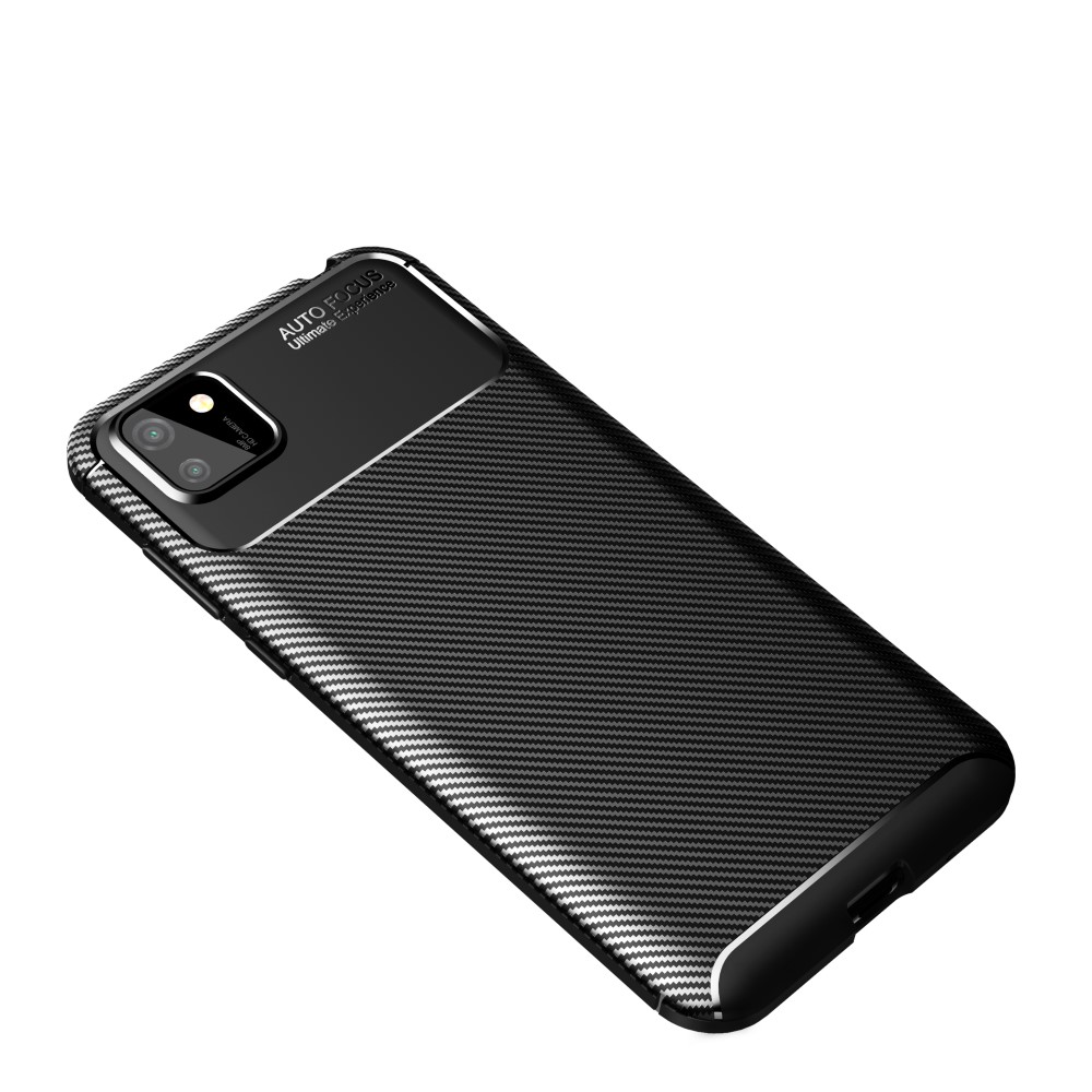  Huawei Y5p - Kolfiber Textur Skal - Svart