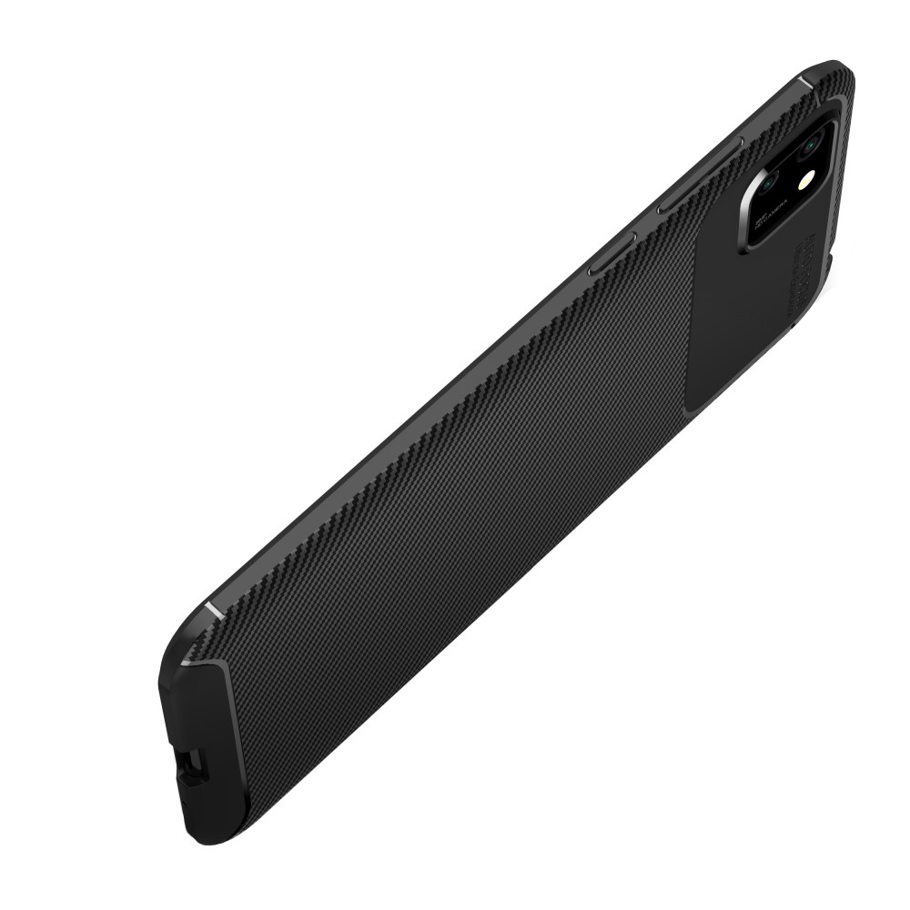  Huawei Y5p - Kolfiber Textur Skal - Svart