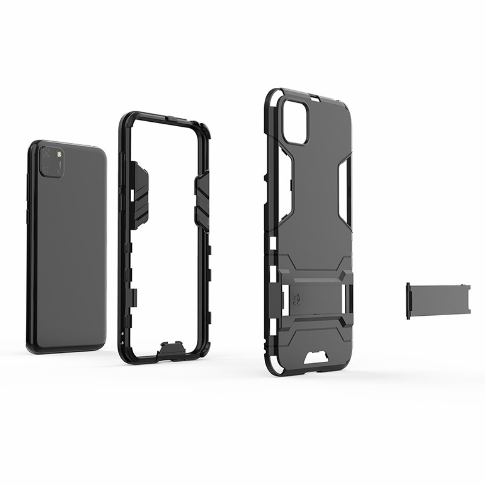  Huawei Y5p - Hybrid Skal med Kickstand - Svart