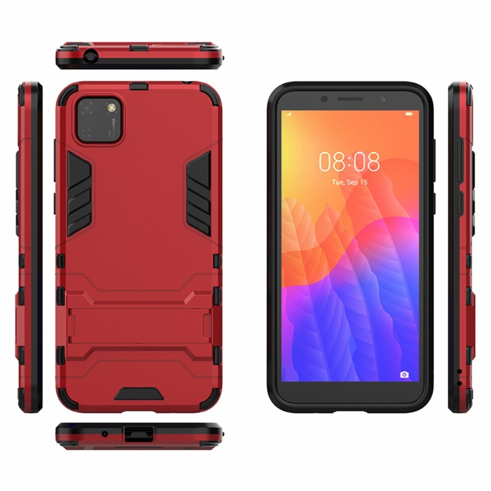  Huawei Y5p - Hybrid Skal med Kickstand - Röd