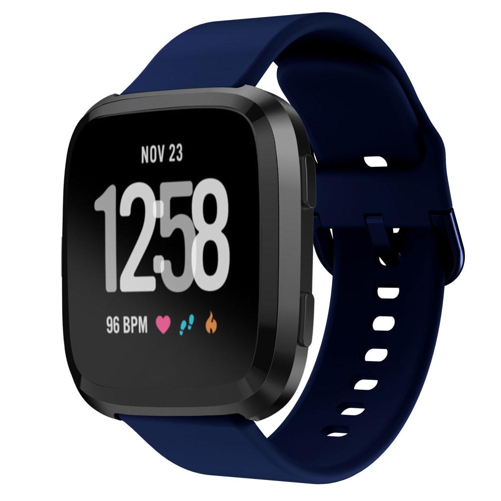  Silikon Armband Fitbit Versa/Versa 2 - Mörk Blå