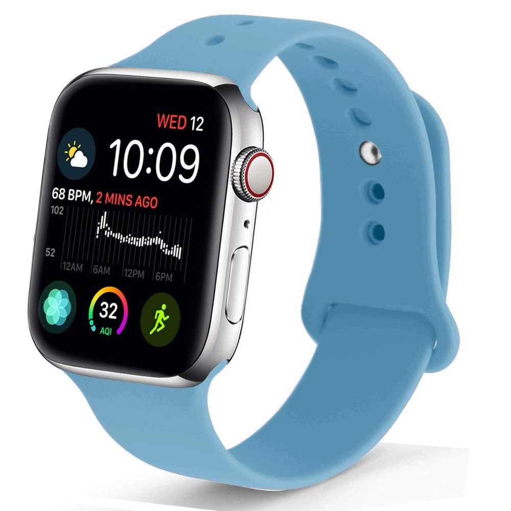  Silikon Armband Apple Watch 42/44/45/46/49 mm Blå