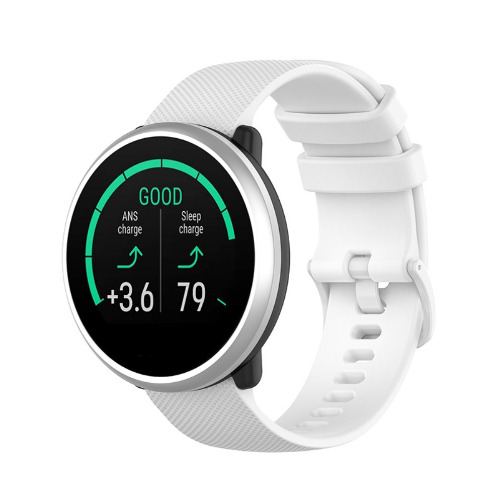  Silikon Armband För Smartwatch - Vit (20 mm)