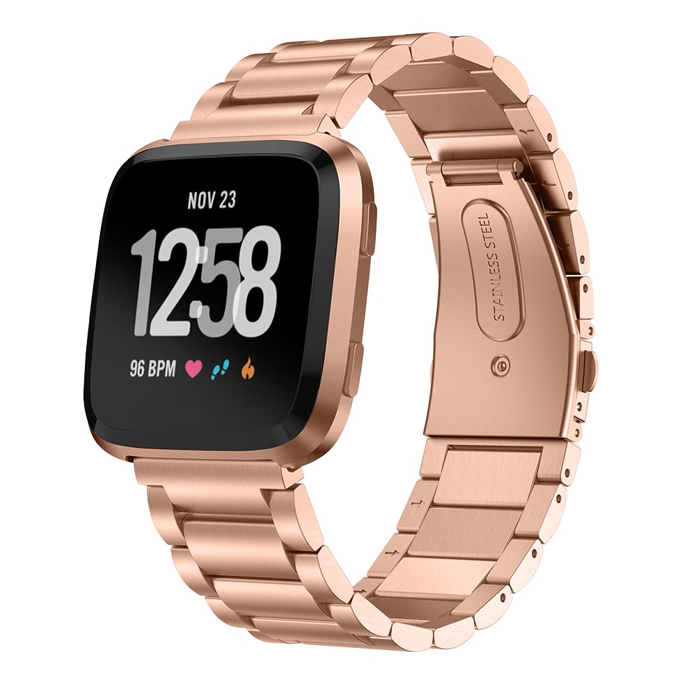  Lyxigt Metallarmband Fitbit Versa/Versa 2 - Roséguld