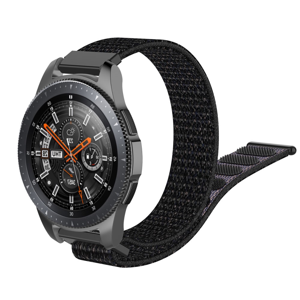  Nylon Armband Med Kardborreband Fäste - Svart (22mm)