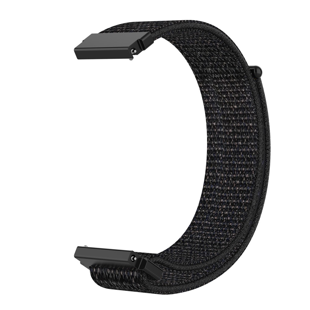  Nylon Armband Med Kardborreband Fäste - Svart (22mm)