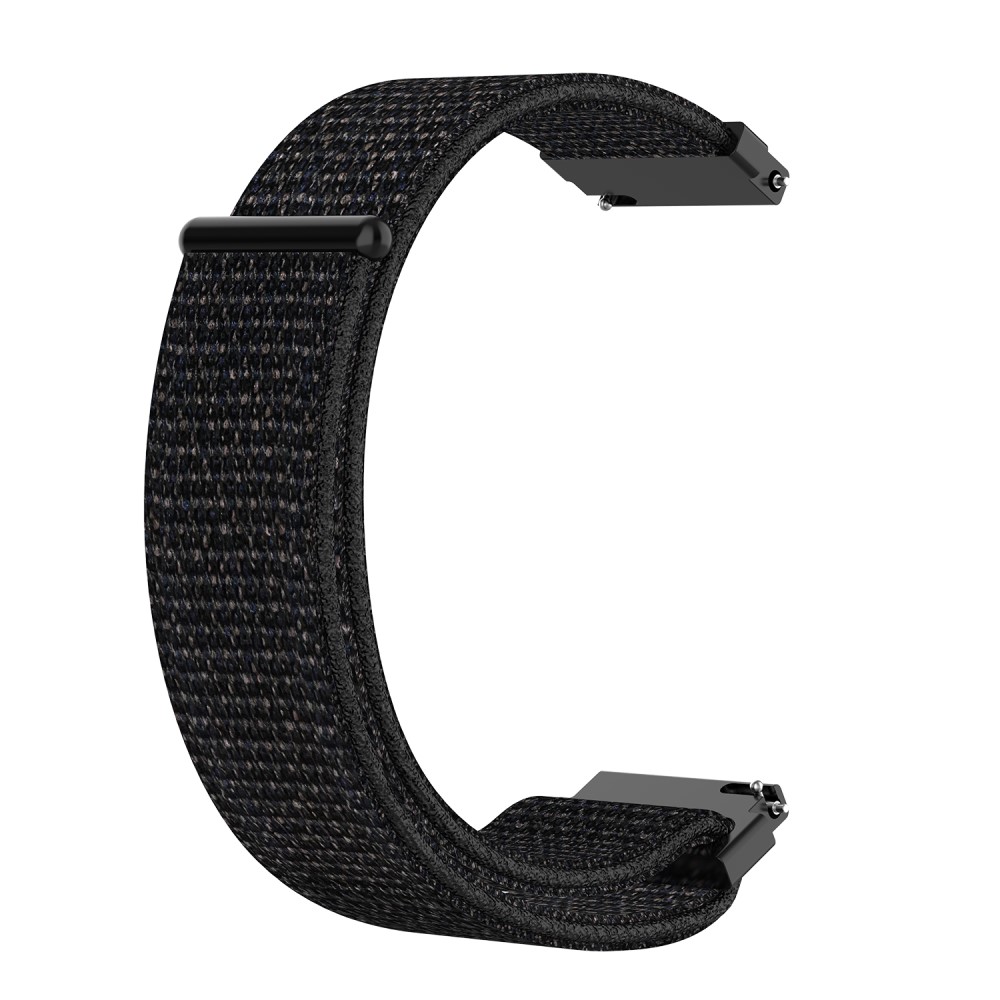  Nylon Armband Med Kardborreband Fäste - Svart (22mm)