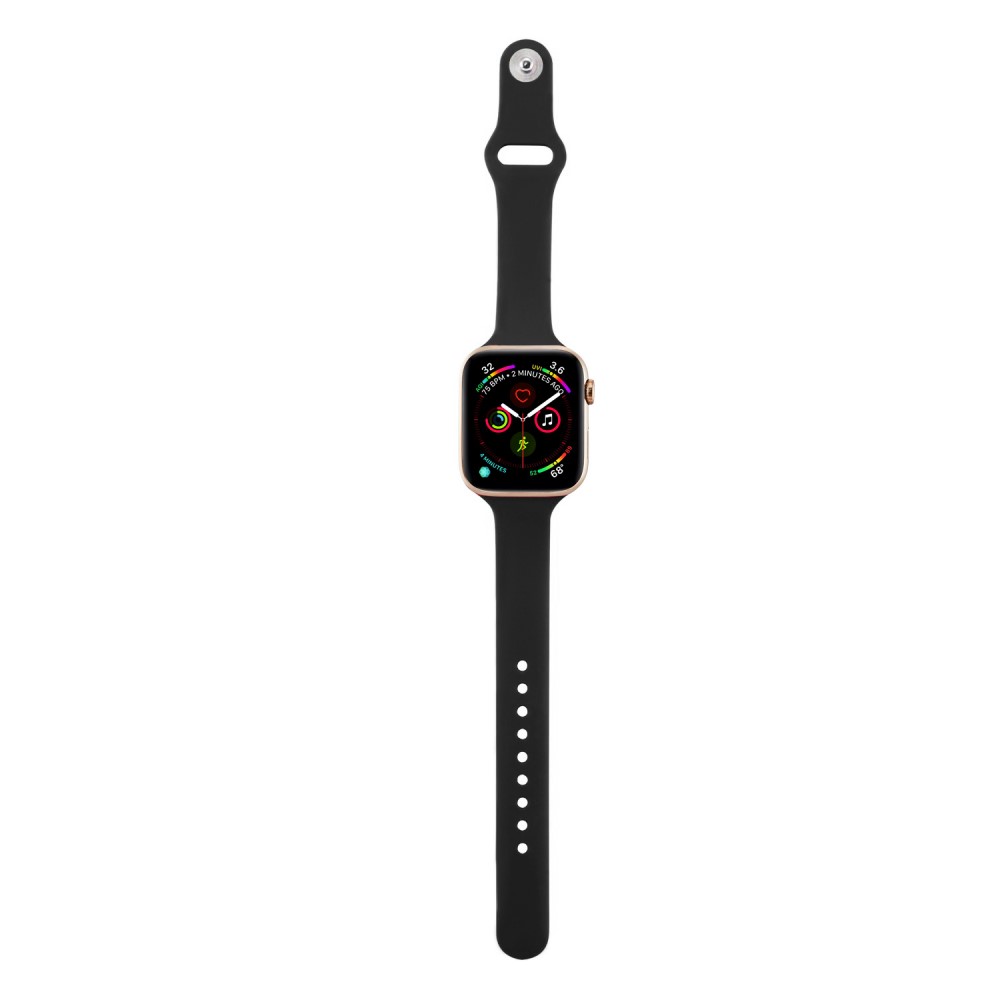  Silikon Armband Apple Watch 42/44/45/46/49 mm Svart