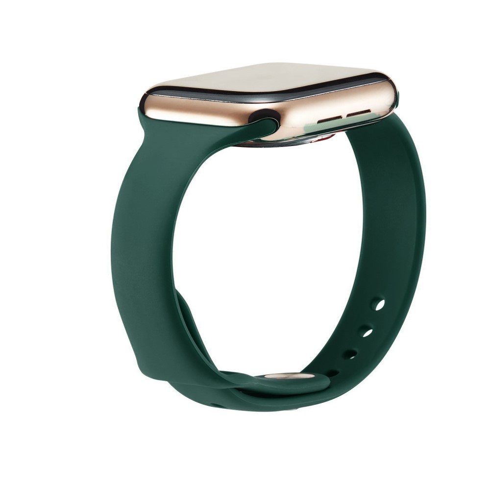  Silikon Armband Apple Watch 42/44/45/46/49 mm Mörk Grön