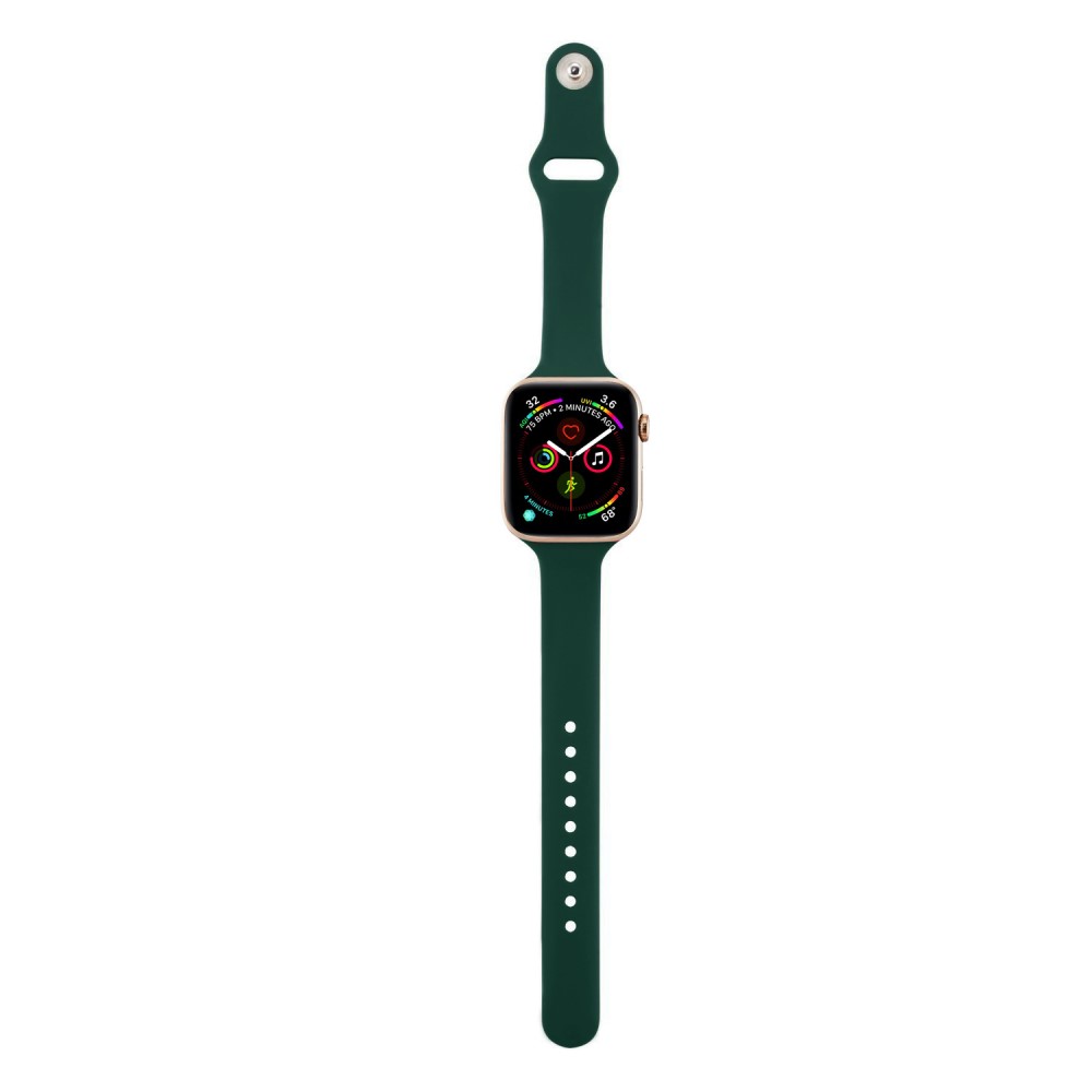  Silikon Armband Apple Watch 42/44/45/46/49 mm Mörk Grön