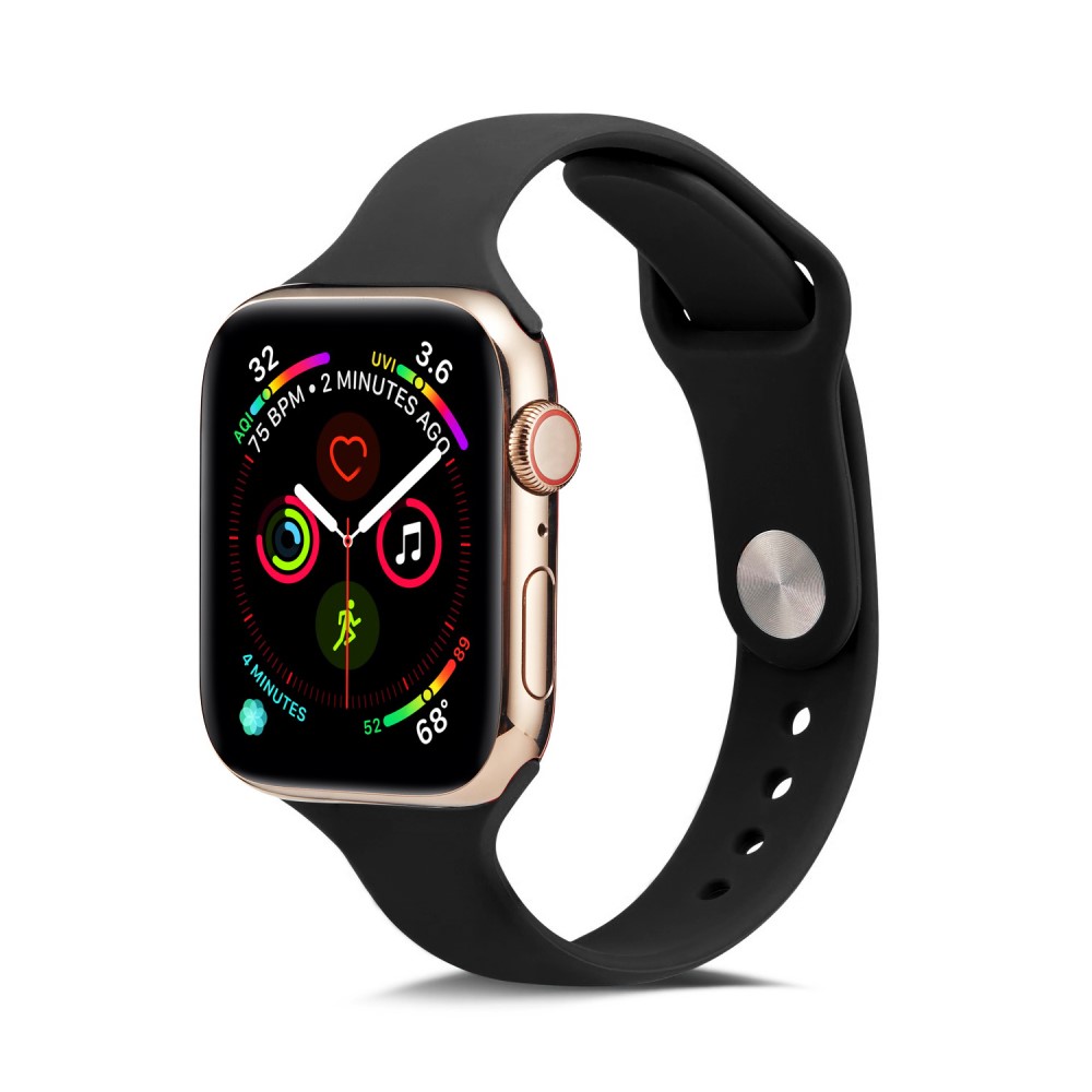  Silikon Armband Apple Watch 38/40/41/42 mm - Svart