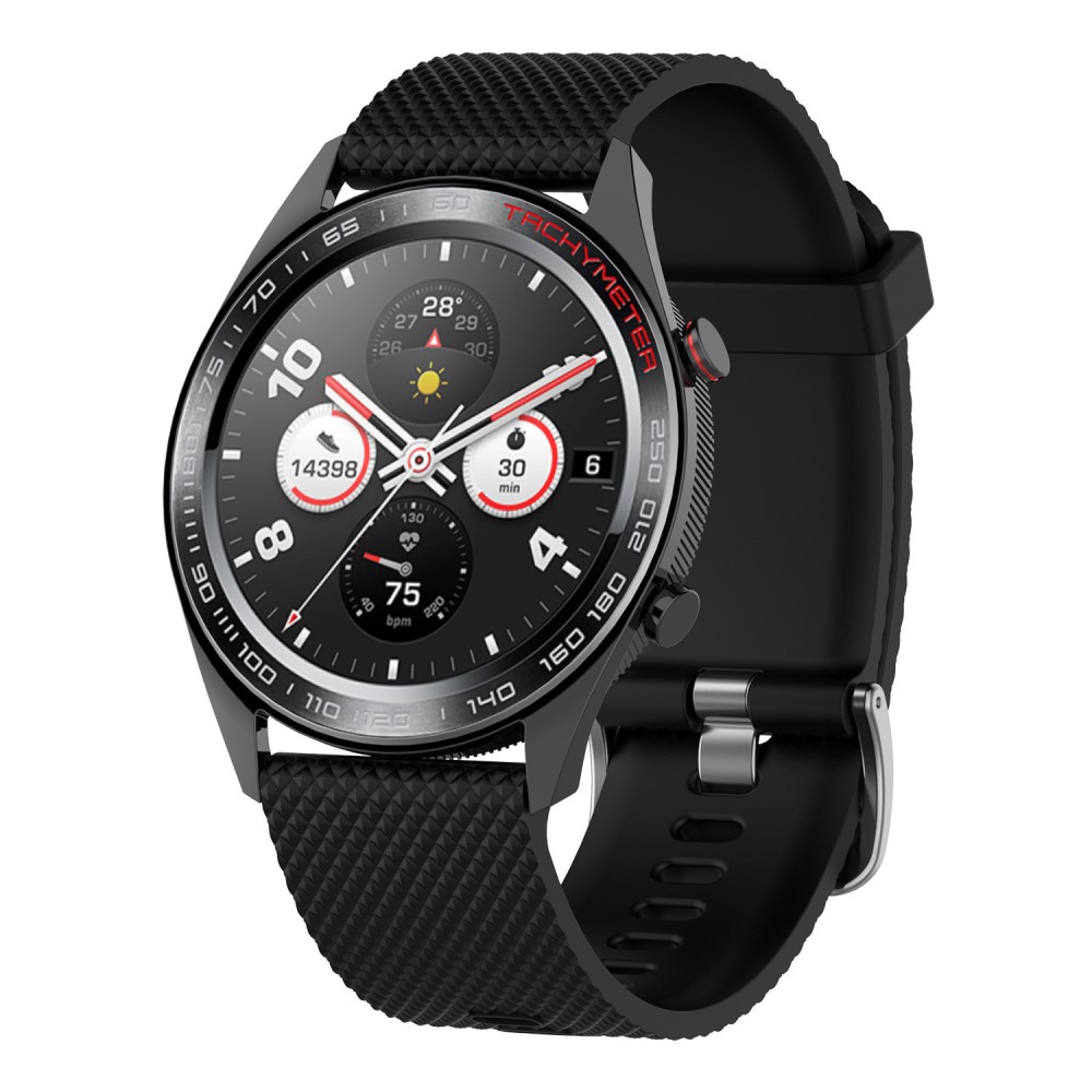  Diamond Silikon Armband För Smartwatch - Svart (22mm)