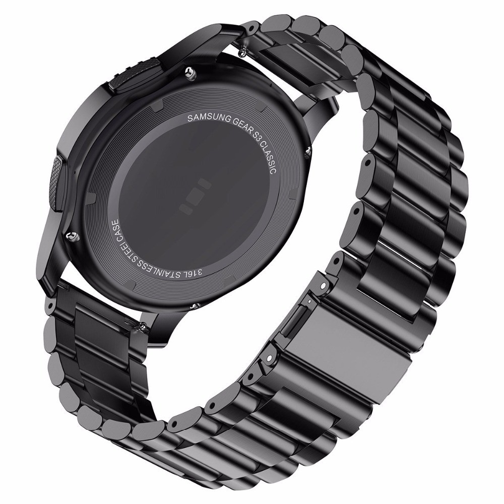  Lyxigt Metallarmband I Rostfritt Stål - Svart (20mm)