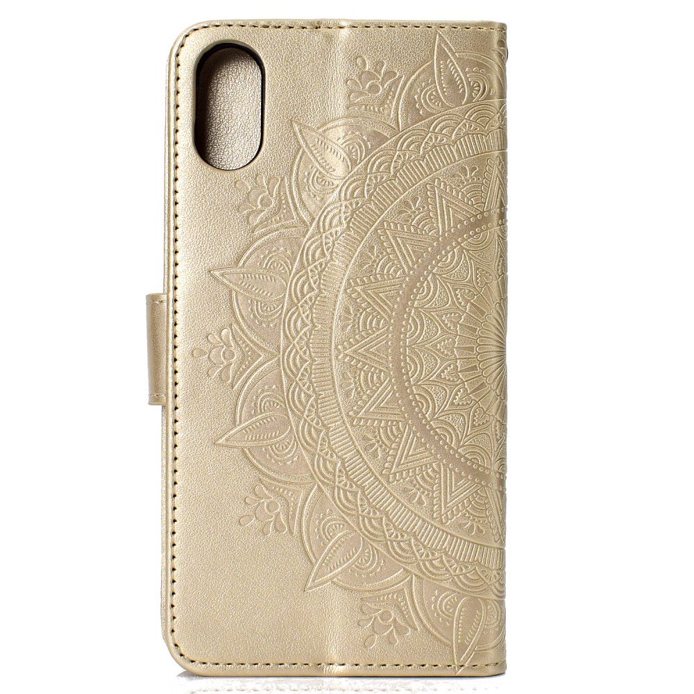  iPhone XR - Mandala Plånboksfodral - Guld