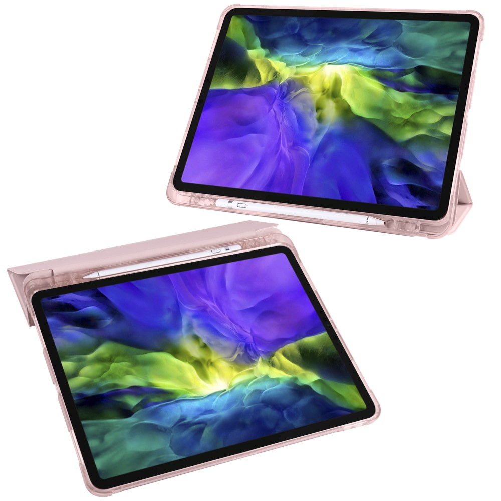  iPad Pro 12.9 (2018/2020) - Tri-Fold med pennhållare - Roséguld