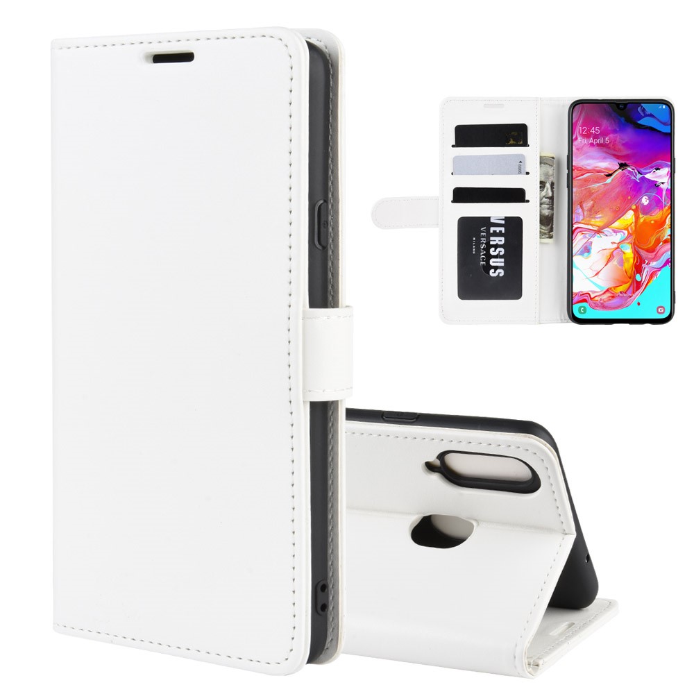  Samsung Galaxy A20s - Crazy Horse Plånboksfodral - Vit