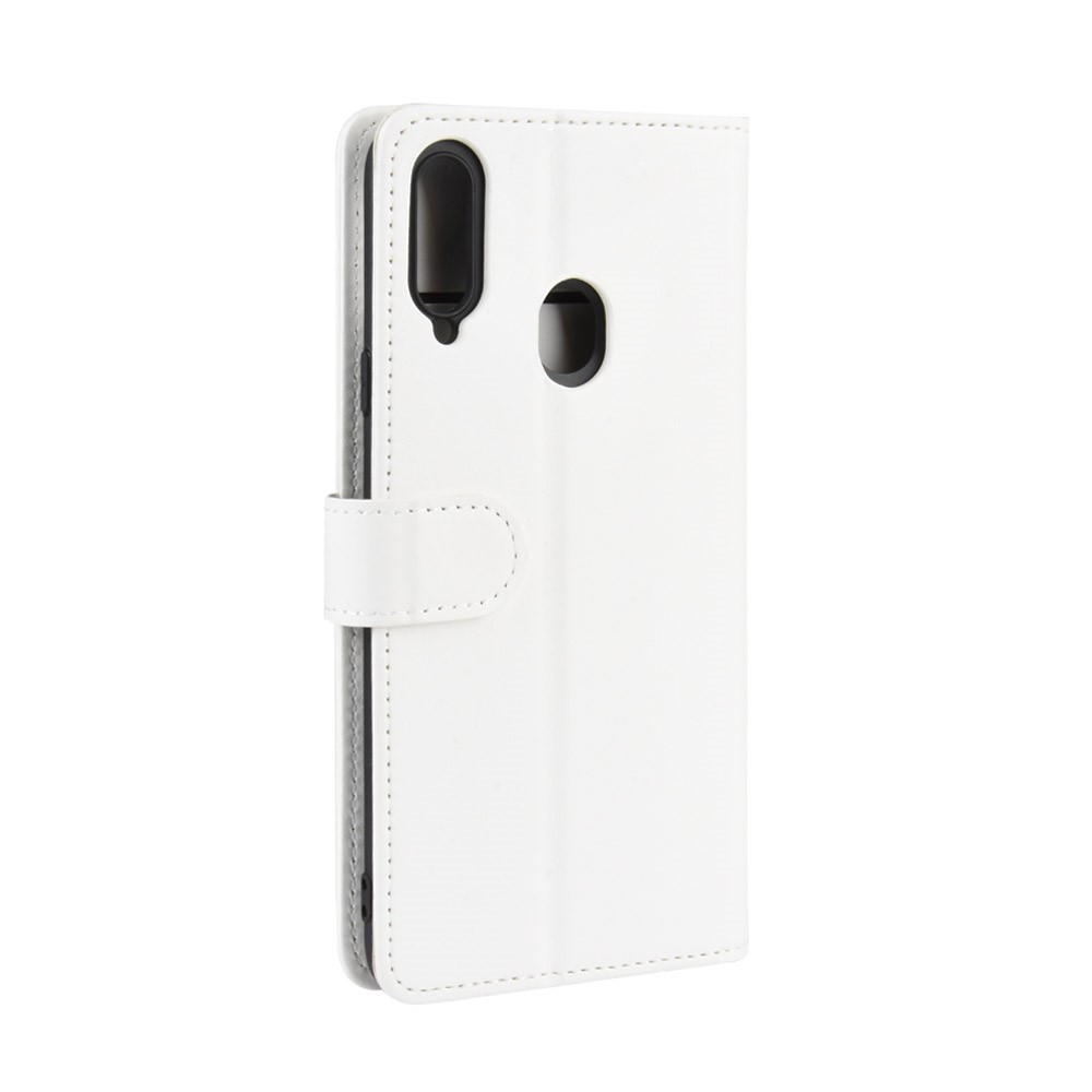  Samsung Galaxy A20s - Crazy Horse Plånboksfodral - Vit
