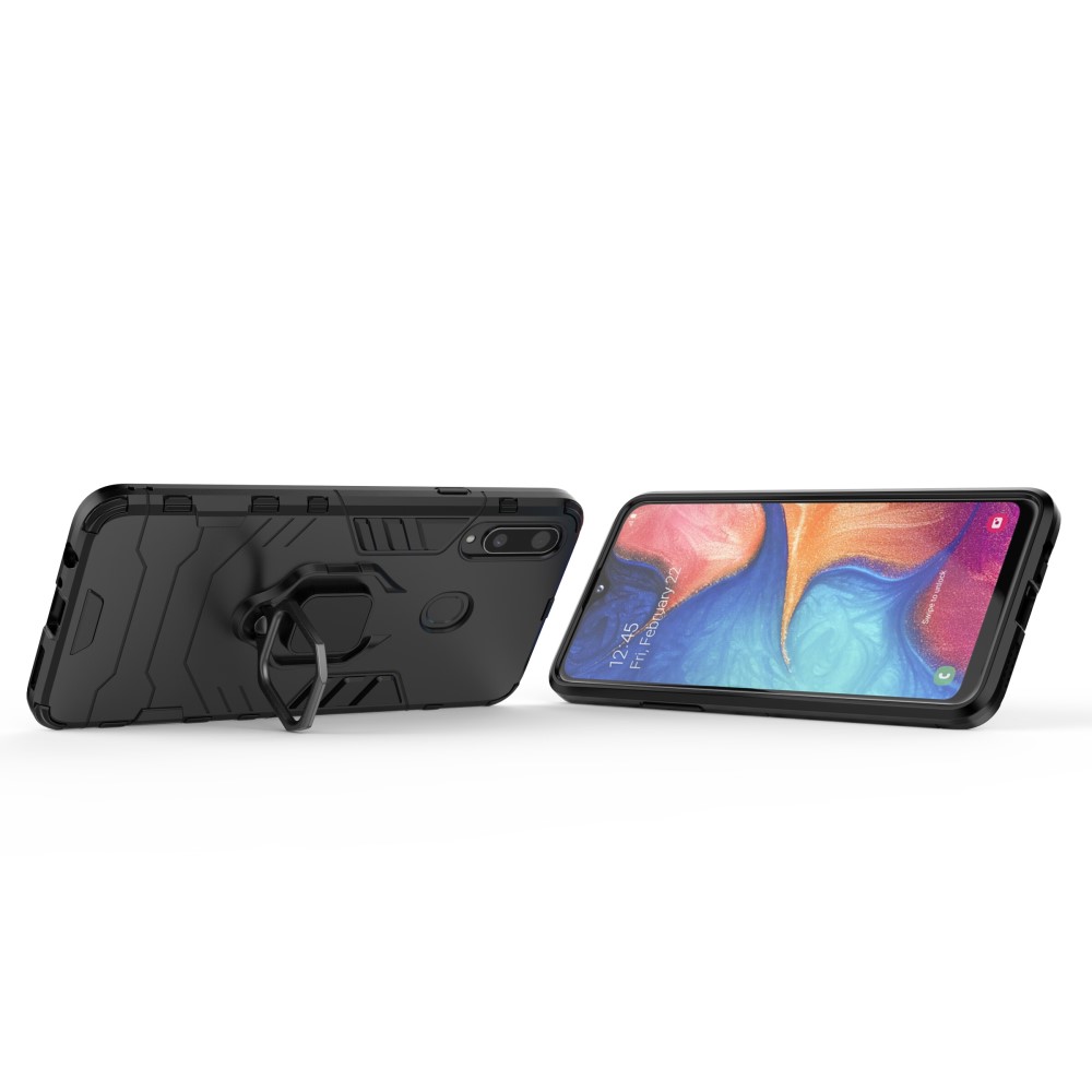  Samsung Galaxy A20s - Hybrid Ring Skal - Svart