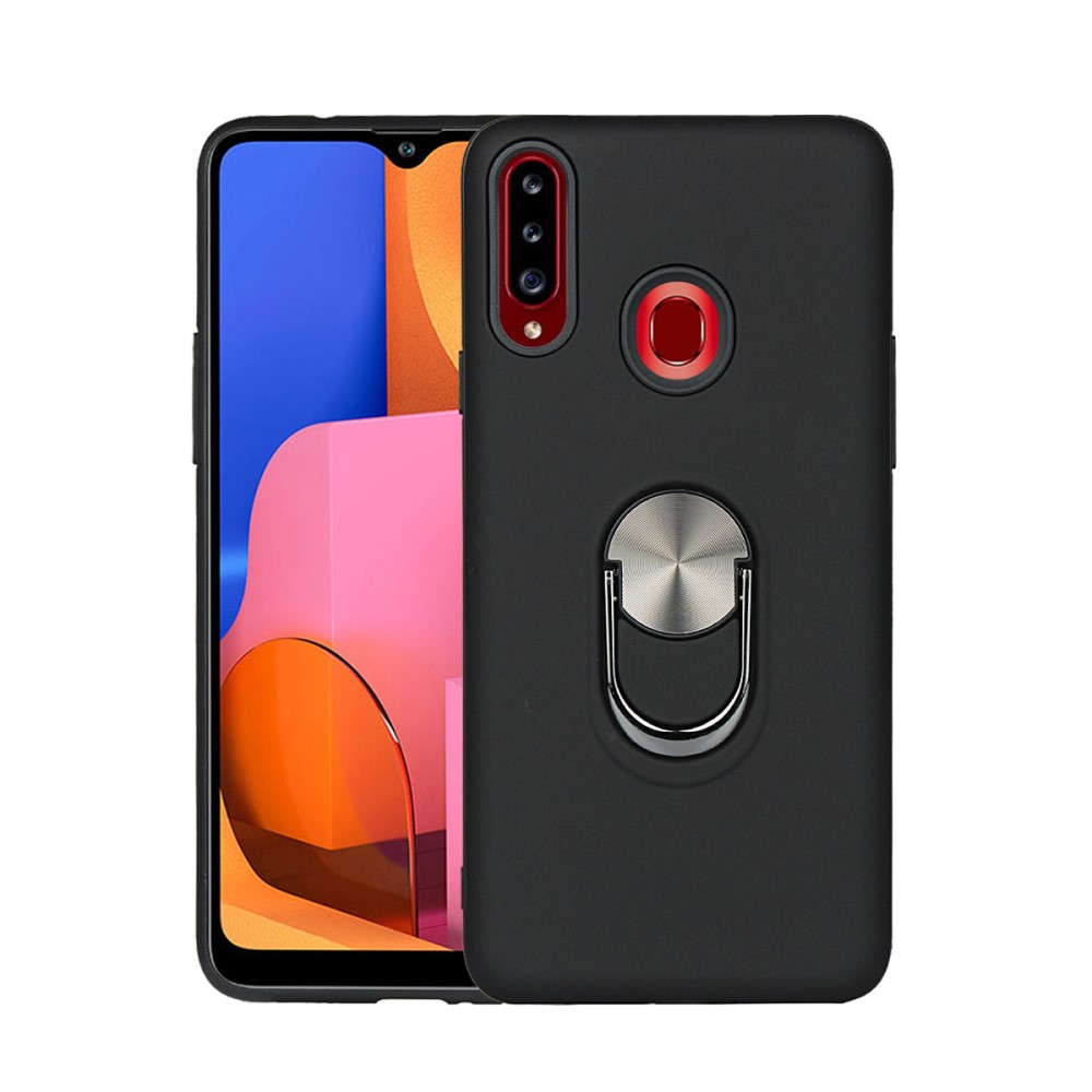  Samsung Galaxy A20s - Armor Hybrid Ring Skal - Svart