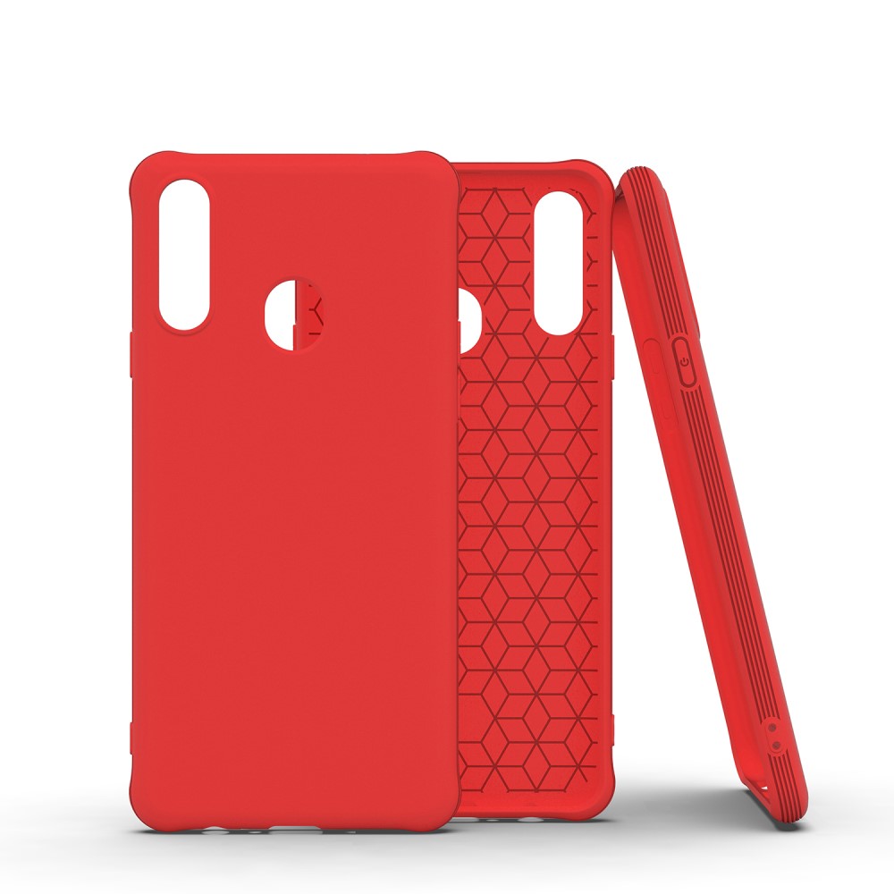 Samsung Galaxy A20s - Shockproof Matt TPU Skal - Röd