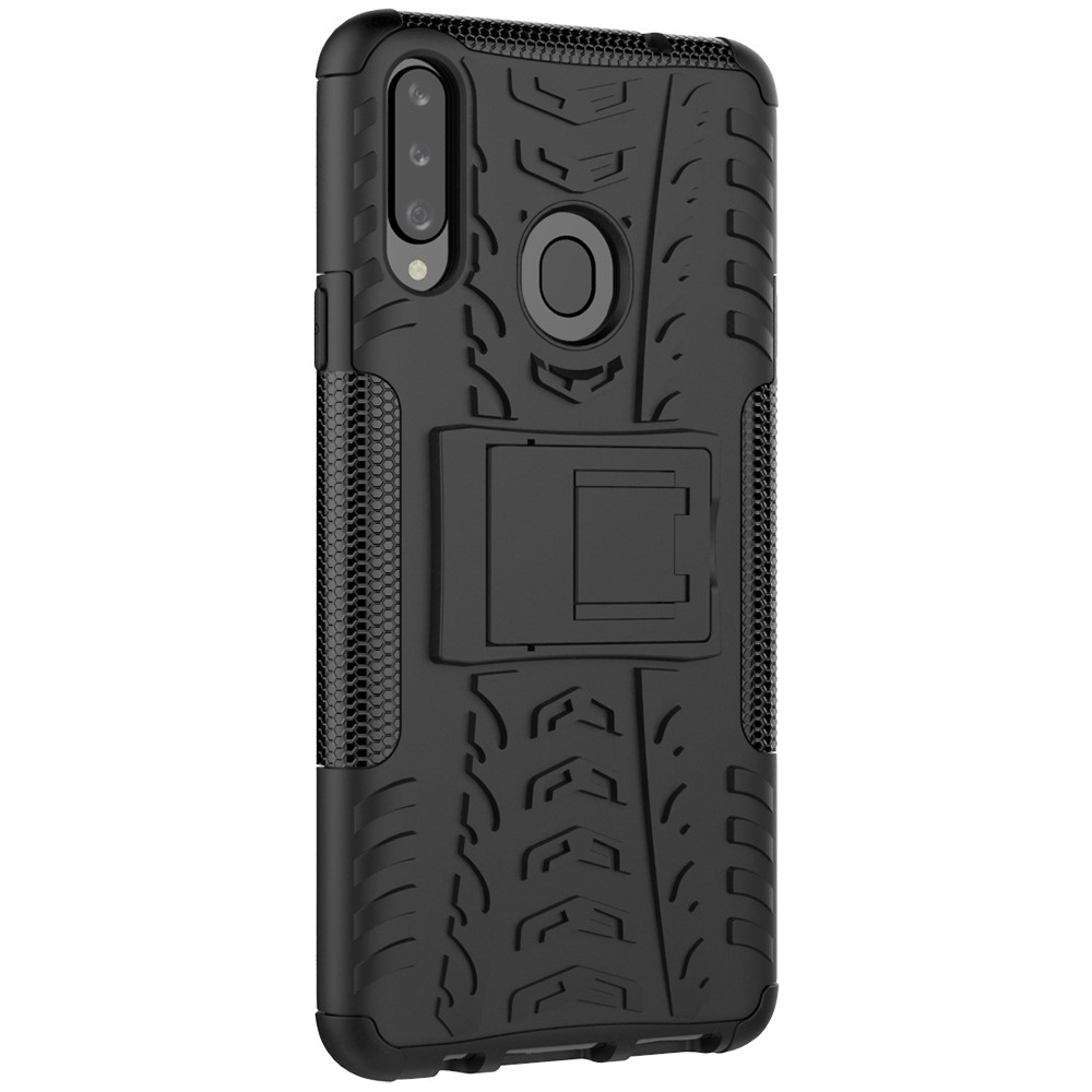  Samsung Galaxy A20s - Ultimata Stöttåliga Skalet med Stöd - Svart