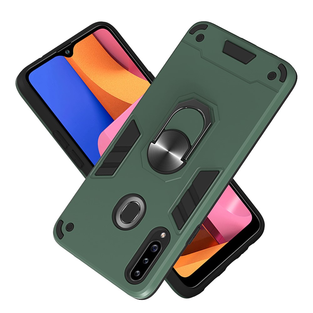 Samsung Galaxy A20s - Ring Skal - Grön