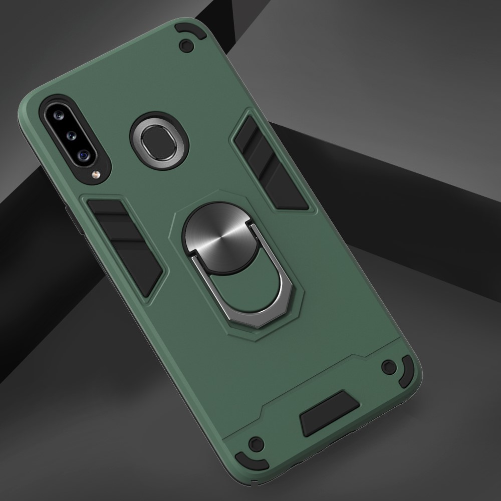  Samsung Galaxy A20s - Ring Skal - Grön
