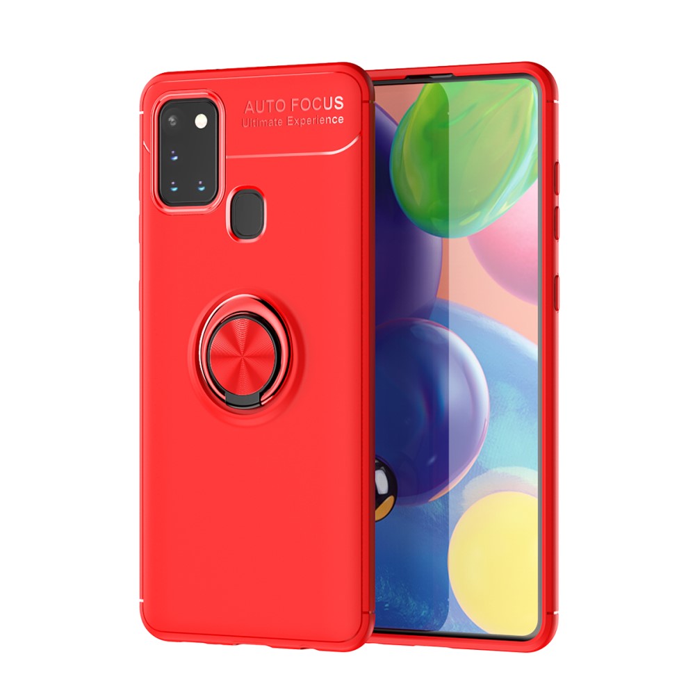 LENUO Samsung Galaxy A21s - LENUO Ring Skal - Röd