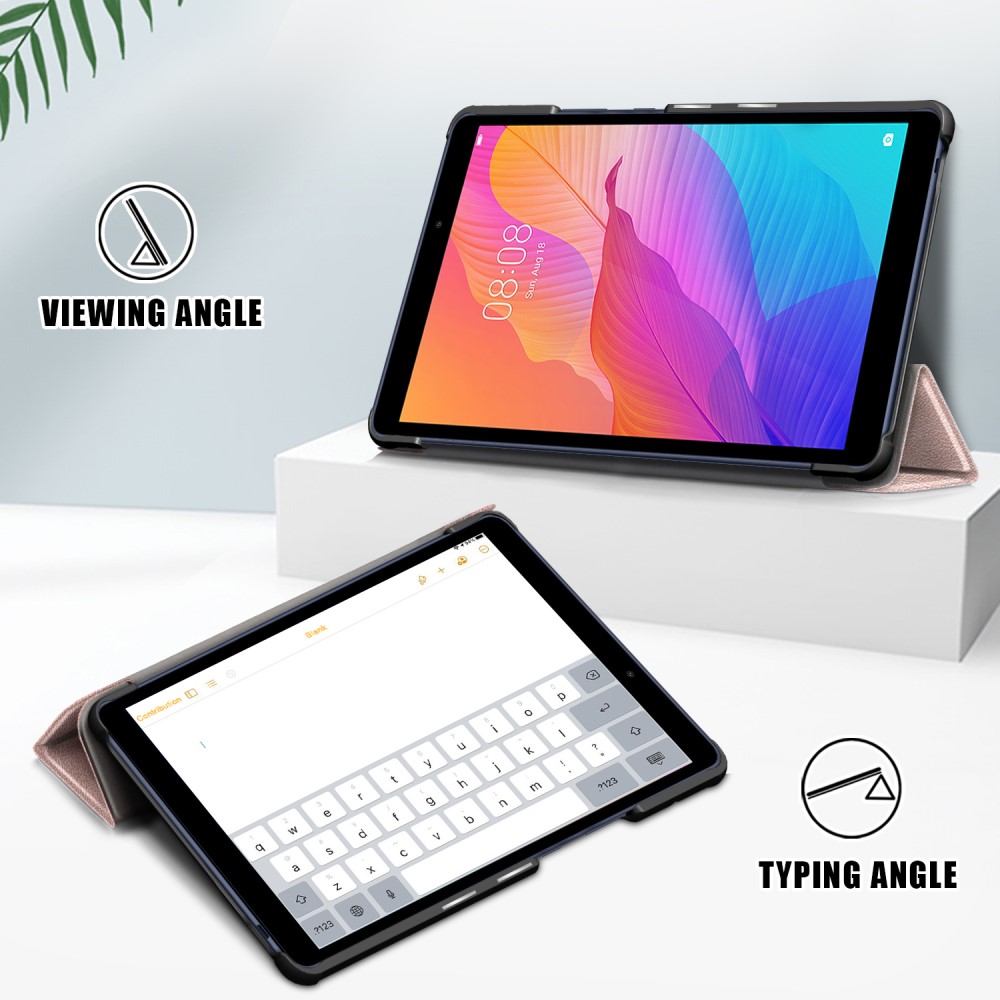  Huawei MatePad T8 - Tri-Fold Fodral - Roséguld
